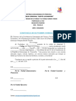 Constancia de No Poseer Vivienda Propia