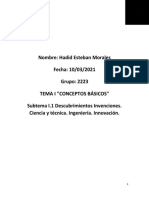 I.1 Descubrimientos Invenciones. Ciencia y Técnica. Ingeniería. Innovación.