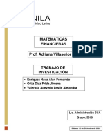 Trabajo de Investigación Matemáticas Financieras