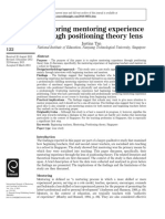 Exploring Mentoring Experience Through Positioning Theory Lens