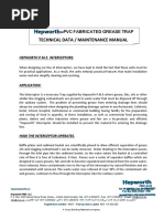 Technical Data / Maintenance Manual: Upvc Fabricated Grease Trap