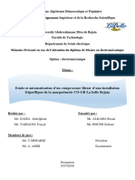 Etude Et Automatisation D'un Compresseur Bitzer D'une Installation Frigorifique de La Margarineri