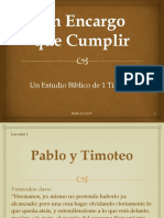 Un Encargo Que Cumplir: Un Estudio Bíblico de 1 Timoteo