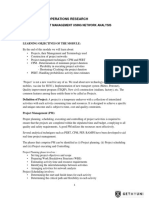 Operations Research: Project Management Using Network Analysis