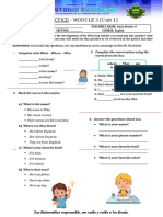 PRÁCTICA - TEMA 03 (Unidad 1) - Wh-Questions in Present Simple - 6°