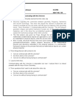 Sonic Geometry: Communicating With The Universe: NAME: Mark Kenneth Baldoque Score: GED102/A1 SEAT NO: 103