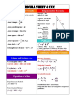 CSEC Maths Revision Sheet