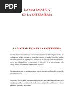 La Matematica en La Enfermeria