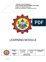 Learning Module: Zamboanga City State Polytechnic College