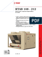 RTAB 108 - 212: Helical Rotar y Compressor Liquid Chillers, Air Cooled