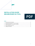 Installation Guide Meusburger Nx-Tool: Inhalt