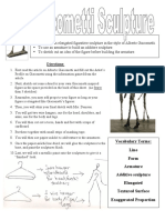 Giacometti Sculpture Handout