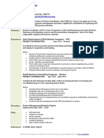 Project Coordinator Resume Template