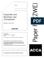 Corporate and Business Law (Zimbabwe) : Monday 9 June 2014