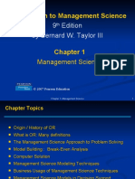 9 Edition by Bernard W. Taylor III: Introduction To Management Science