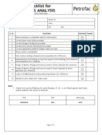 Checklist For Stress Analysis: PEC-EN-FRM-Y-08927