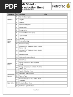 Data Sheet - Pipeline Induction Bend: Category Sl. Attribute Value