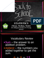 LITERACY STATISTICS 1 (Mean, Mode, Median)