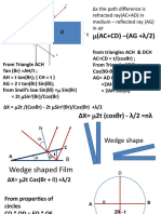  (AC+CD) - (AG +λ/2) : ΔX= 2t (cosθr) - λ/2 =nλ