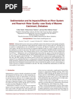 Sedimentation and Its Impacts/Effects On River System and Reservoir Water Quality: Case Study of Mazowe Catchment, Zimbabwe