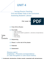 Unit 4: Sequencing Phonics Teaching Oral and Written Texts in The Curriculum Assessing Students' Literacy