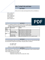 Lab No. 7 Using If Else and Loops