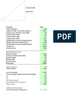 Parameter Value: Inputs For Bend Scour Only