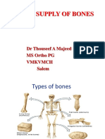 Blood Supply of Bones: DR Thouseef A Majeed MS Ortho PG VMKVMCH Salem