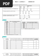 Statistic and Probability WEEK 1 - 2 - MODULE 1 Answer Key