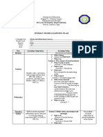 Weekly Home Learning Plan: Puti-An National High School