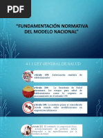 Fundamentación Normativa Del MODELO NACIONAL