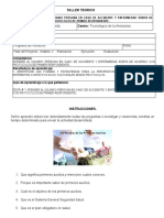 Taller Al Usuario Persona en Caso de Accidente y Enfermedad Súbita de Acuerdo Con Protocolos de Primer Respondiente.