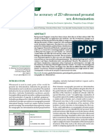 The Accuracy of 2D Ultrasound Prenatal Sex Determination: Original Article