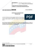 Certificado de La Opsu