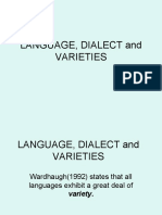 Language and Dialect