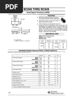 BC846 THRU BC849: Small Signal Transistors (NPN)