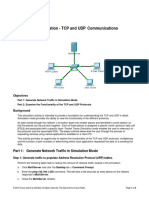 Packet Tracer Simulation - TCP and UDP Communications: Name: Saad Kabir Uddin Matric No: A19EC4056 Section: 08