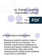 Portfolios, Rubrics, Learning Outcomes ..Oh My!: Session Five The Cordon Bleu Barbara Packer-Muti, Edd