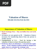 Valuation of Shares: Share Exchange Ratio