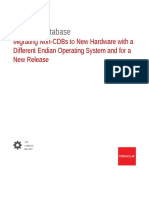 Migrating Non Cdbs New Hardware Different Endian Operating System and New Release