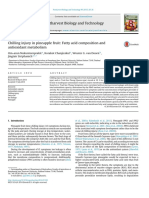 Chilling Injury in Pineapple Fruit Fatty Acid Composition and Antioxidant Metabolism