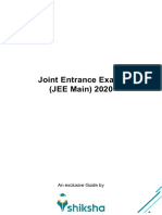 Joint Entrance Exam (JEE Main) 2020: An Exclusive Guide by