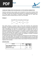 Technical Data Sheet Arquad MC 210: Guideline Formulation On Arquad MC 210 For Surface Disinfection