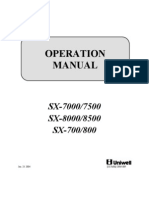 sx7000 8000 sx700 800 Operation Manual