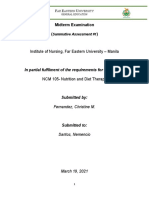 Institute of Nursing, Far Eastern University - Manila: Midterm Examination