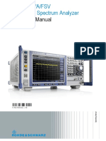 FSV30 Spectrum Analyzer Manual