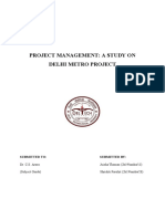 Project Management: A Study On Delhi Metro Project