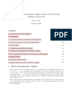 Solutions To Commutative Algebra With A View Toward Algebraic Geometry