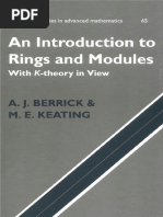 (Cambridge Series in Advanced Mathematics 65) A. J. Berrick, M. E. Keating - An Introduction To Rings and Modules With K-Theory in View (2000, Cambridge Un