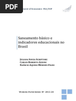 Saneamento Basico e Indicadores Educacionais No Brasil